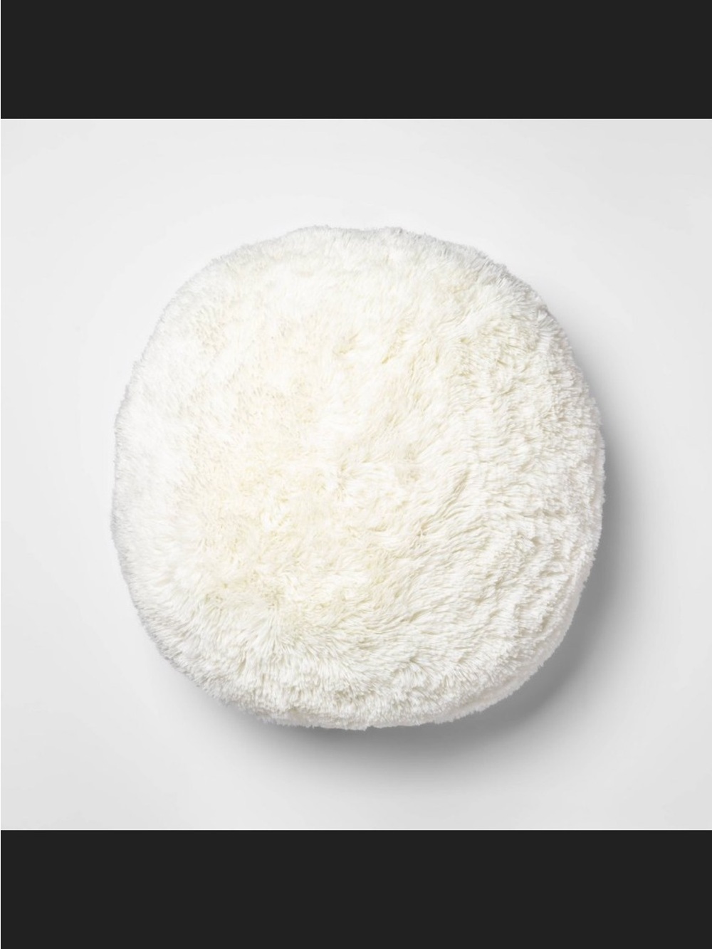 Pillowfort Cream Plush Round Floor Pillow